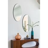 Elegant Elliptical Plexiglass Wall Mirror, Lightweight and Shatterproof Mirror, 16" x 12" Set of 2 - 16"x14"