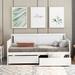 Wooden Daybed with Two Storage Drawers, Twin Size Sofa Bed for Bedroom, Living Room, Solid Pine Wood Platform Bedframe for Kids