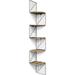 Corner Shelf Wall Mount of 5 Tier Rustic Wood Floating Shelves Wall Shelves