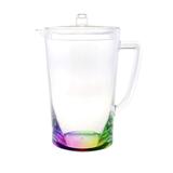 2.75 Quarts Water Pitcher with Lid, Oval Halo Design Unbreakable Plastic Pitcher