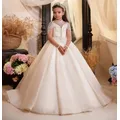 Elegante abito da ragazza di fiori per abiti da prima comunione per feste di compleanno per bambini