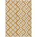 White 60 x 36 x 0.19 in Area Rug - Bungalow Rose Leis Geometric Machine Woven Indoor/Outdoor Area Rug in/Orange | 60 H x 36 W x 0.19 D in | Wayfair