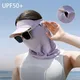 Summer With Glasses Hole Sunscreen Face Scarf UV Protection Solid Color Face Gini Mask Womne Sun Hat