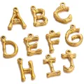 3Pcs Alphabet Charms Stainless Steel 26 English Initial Name Letter DIY Bracelets Necklaces Pendants