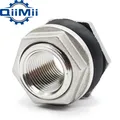 1/2" 3/4" 1" 1-1/4" 1-1/2" 2" BSP Female Thread Bulkhead Water Tank Connector Stainless Steel