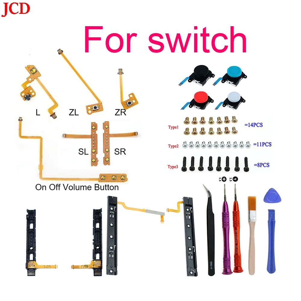 JCD ZL L SL ZL ZR L Links Rechts Schulter Trigger Tasten Flex Kabel für Nintend Schalter NS Konsole Analog Joystick/Schraube Werkzeug Image