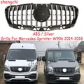 W906 gt style schwarz/silber front stoßstangen grill für mercedes benz sprinter w906 facelift renn