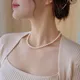 Collier ras du cou en perles blanches pour femmes vintage élégant simple bijoux fantaisie