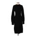 H&M Casual Dress - Sweater Dress: Black Dresses - Women's Size X-Small