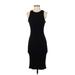 Leith Casual Dress - Midi Crew Neck Sleeveless: Black Print Dresses - Women's Size Small