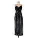 Yumi Kim Casual Dress - Slip dress: Black Snake Print Dresses - Women's Size Medium