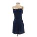 Urban Outfitters Cocktail Dress - Party Square Sleeveless: Blue Print Dresses - Women's Size Small