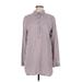 Caslon Casual Dress - Shirtdress: Gray Dresses - Women's Size Medium