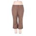 New York & Company Khaki Pant Flared Leg Cropped: Brown Solid Bottoms - Women's Size 18