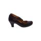 Crown Vintage Heels: Mary Jane Chunky Heel Classic Black Solid Shoes - Women's Size 8 1/2 - Round Toe