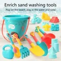 Jouets de sable pour enfants jeu de plage d'été bac à sable en silicone pelle E27 jouets de