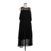 Torrid Casual Dress - Party High Neck Sleeveless: Black Print Dresses - Women's Size 1X Plus