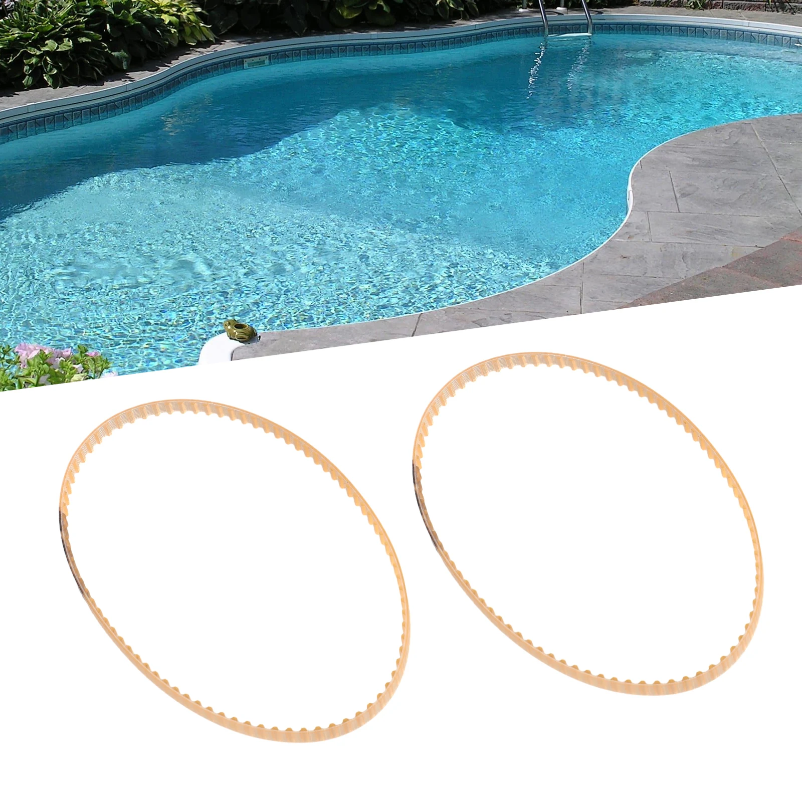 Courroie d'entraînement de rechange pour nettoyeur de piscine, 2 pièces, compatible avec les produits 3302, A3302PK, gardez votre piscine en parfait état