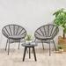 Bay Isle Home™ Tarakan 3 Piece Rattan Seating Group w/ Cushions Synthetic Wicker/Wood/All - Weather Wicker/Natural Hardwoods/Wicker/Rattan | Outdoor Furniture | Wayfair