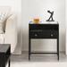 Joss & Main Julina 1 - Drawer 24" Tall Iron Nightstand w/ Glass Top Glass/Metal in Black | 24 H x 20 W x 17 D in | Wayfair