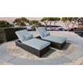 Barbados Chaise Set of 2 Outdoor Wicker Patio Furniture in Spa - TK Classics Barbados-2X-Spa