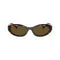 Oval-frame Sunglasses - Brown - Prada Sunglasses