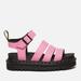 Blaire Leather Strappy Sandals - Pink - Dr. Martens Flats