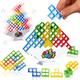 16pcs Tetra Tower Balance Stacking Blocks Game - High-intellectual Building Blocks For Children Desktop Game, Board Game For Family, Parties, Kids Building Blocks Toy Random Color