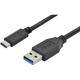 USB-Kabel usb 3.2 Gen1 (usb 3.0 / usb 3.1 Gen1) usb-a Stecker, usb-c® Stecker 1.00 m Schwarz