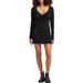 Feel It All Rib Long Sleeve Minidress