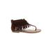 City Classified Sandals: Brown Solid Shoes - Women's Size 8 - Open Toe