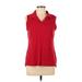 Croft & Barrow Sleeveless Polo Shirt: Red Tops - Women's Size Large