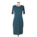 Lularoe Casual Dress - Sheath: Teal Marled Dresses - Women's Size Medium