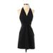 Athleta Casual Dress - Mini V-Neck Sleeveless: Black Solid Dresses - Women's Size 0