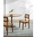 Puianello 33"H x 19"W x 19"D, 33"H x 19"W x 19"D Modern Peach/Dark Brown Dining Chair - Hauteloom