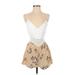 Love Tree Casual Dress: Ivory Floral Dresses - Women's Size Small