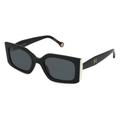 Carolina Herrera 0182/S Damen-Sonnenbrille Vollrand Eckig Acetat-Gestell, schwarz