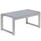 Table de jardin en aluminium gris clair 90 x 50 cm