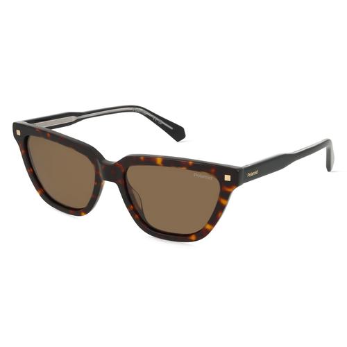 Polaroid PLD 4157/S/X Damen-Sonnenbrille Vollrand Butterfly Acetat-Gestell, braun