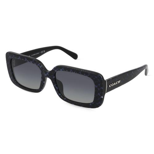 Coach HC8380U Damen-Sonnenbrille Vollrand Eckig Acetat-Gestell, blau