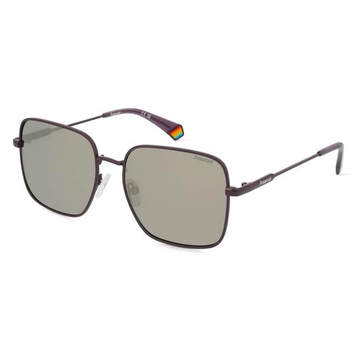 Polaroid PLD 6194/S/X Damen-Sonnenbrille Vollrand Eckig Metall-Gestell, lila