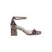 Steve Madden Heels: Brown Snake Print Shoes - Women's Size 8 1/2 - Open Toe