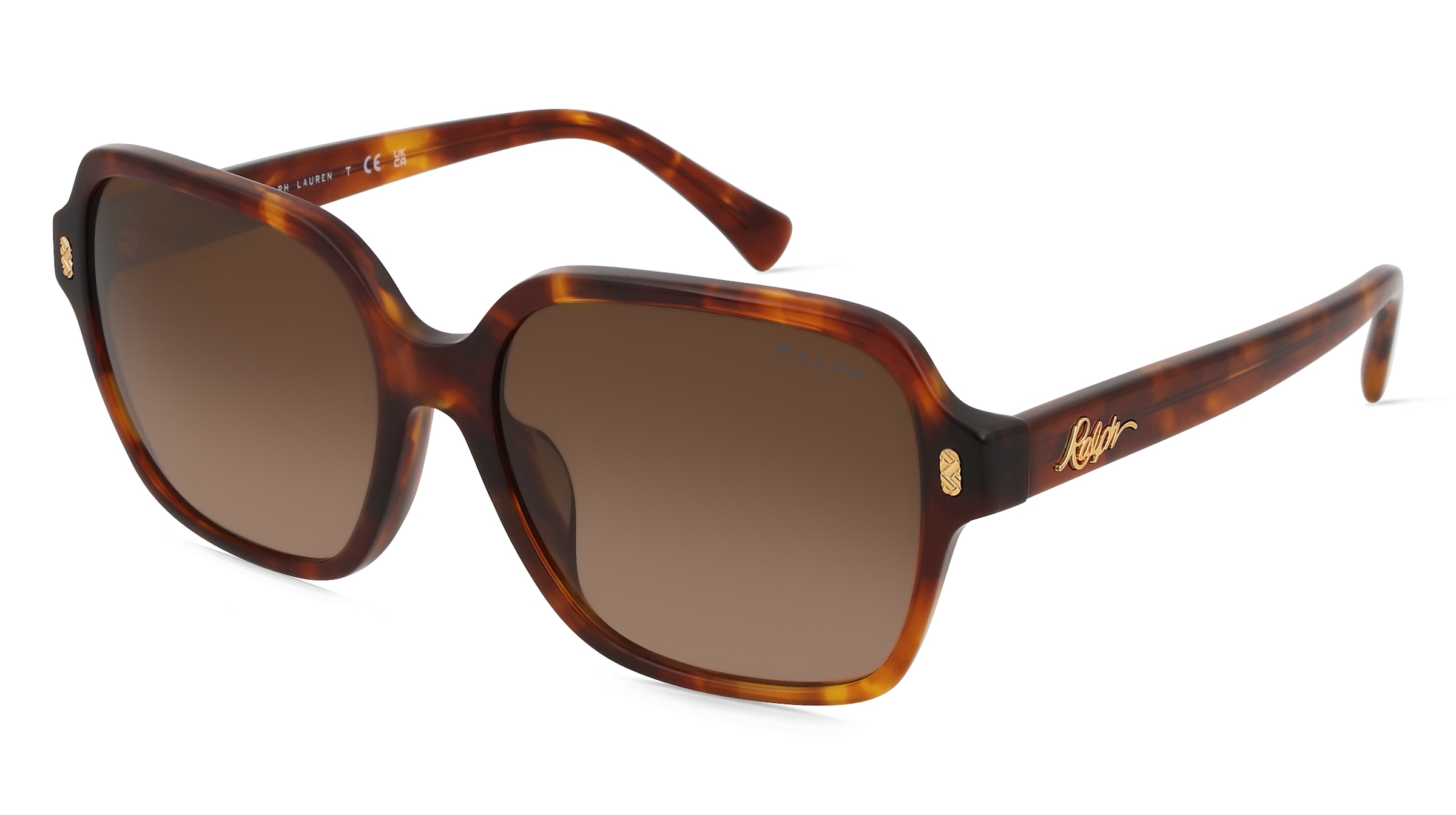 Ralph RA5304U Damen-Sonnenbrille Vollrand Quadratisch Acetat-Gestell, braun