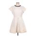 Cynthia Rowley TJX Casual Dress - DropWaist: Ivory Solid Dresses - New - Women's Size 10