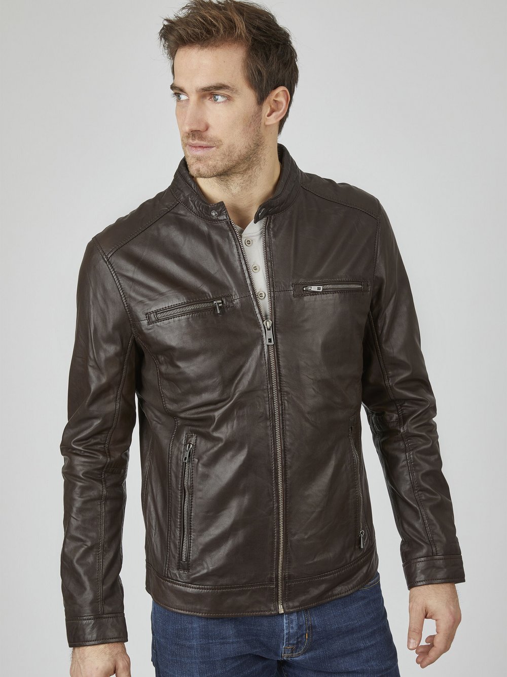 Bugatti Lederjacke Herren braun, 48 Image