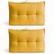 Oviala - Lotto di 2 cuscini per schienale di pallet giallo 60x40x12 cm - Giallo