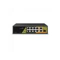 Switch PoE industriale con 6 porte Megabit PoE + 2 porte Gigabit PoE + 1 porta Gigabit Uplink + 1