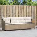 Vidaxl - Lettino Prendisole con Cuscini Beige in Polyrattan
