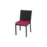 Sedia Rattan Mirage colore nera cuscino Verde