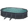 Piscina in acciaio Ovale 610x375x132h con depuratore a sabbia serie Granada GRE KITPROV618GF